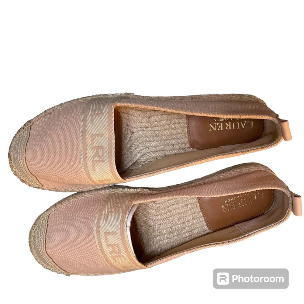Lauren Ralph Lauren Pink Canvas Espadrilles - Picture 5 of 11